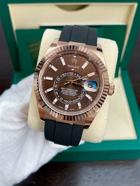 rolex sky-dweller chocolate dial|Rolex Sky-Dweller 326235.